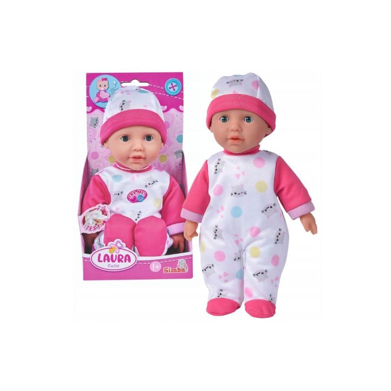 bambola simba laura dolce bebe' 30cm rosa