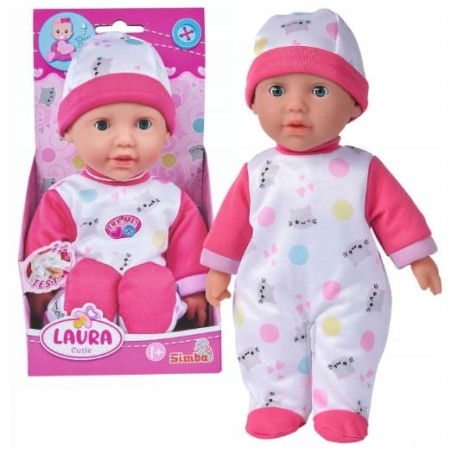 bambola simba laura dolce bebe' 30cm rosa