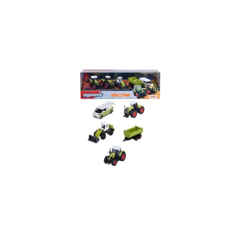 modellino simba majorette majo farm class 1/64 5pz multicolore