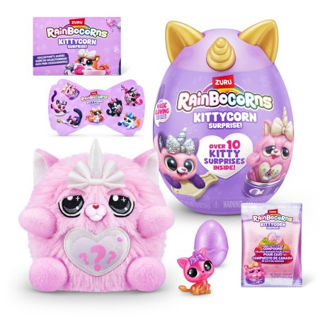 peluche zuru rainbocorns kittycorn surprise 20.3cm multicolore