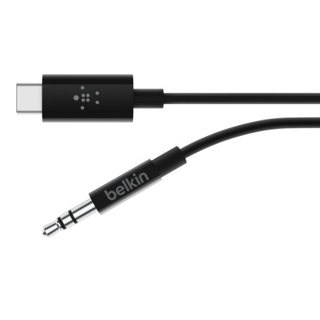 cavo audio belkin rockstar 3.5mm con connettore usb-c nero [f7u079bt03-blk]