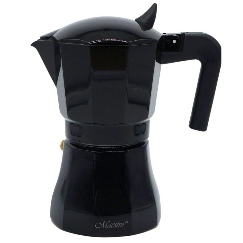 caffettiera maestro in alluminio mr-1658-3 150ml nero [mr-1658-3]