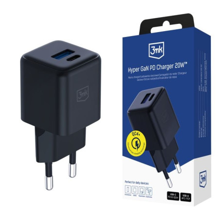 alimentatore da rete 3mk hyper gan 20w nero [az3mktl3m007677]