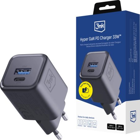 alimentatore da rete 3mk hyper charger pd 33w nero [az3mktl3m008678]