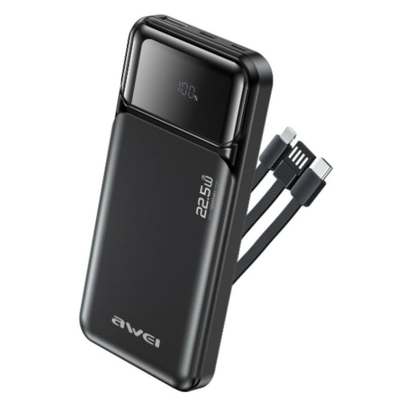 batteria portatile awei pa-91 powerbank 10000mah nero [azaweuapawe0305]
