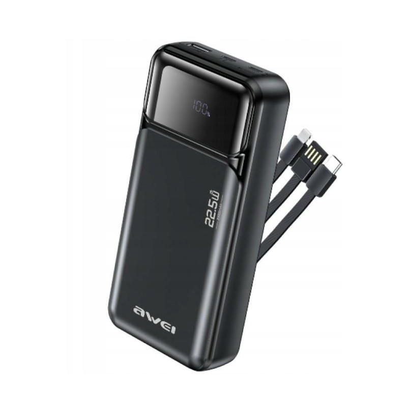 batteria portatile awei pa-93 powerbank 20000mah nero [azaweuapawe0307]