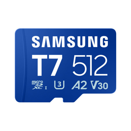 512gb scheda di memoria samsung t7 microsd blu [sfsammd512mbt70]