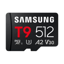 512gb scheda di memoria samsung t9 microsd nero [sfsammd512mht90]