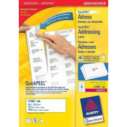 etichette avery laser bianche l7162-100 fogli (16 etichette/foglio