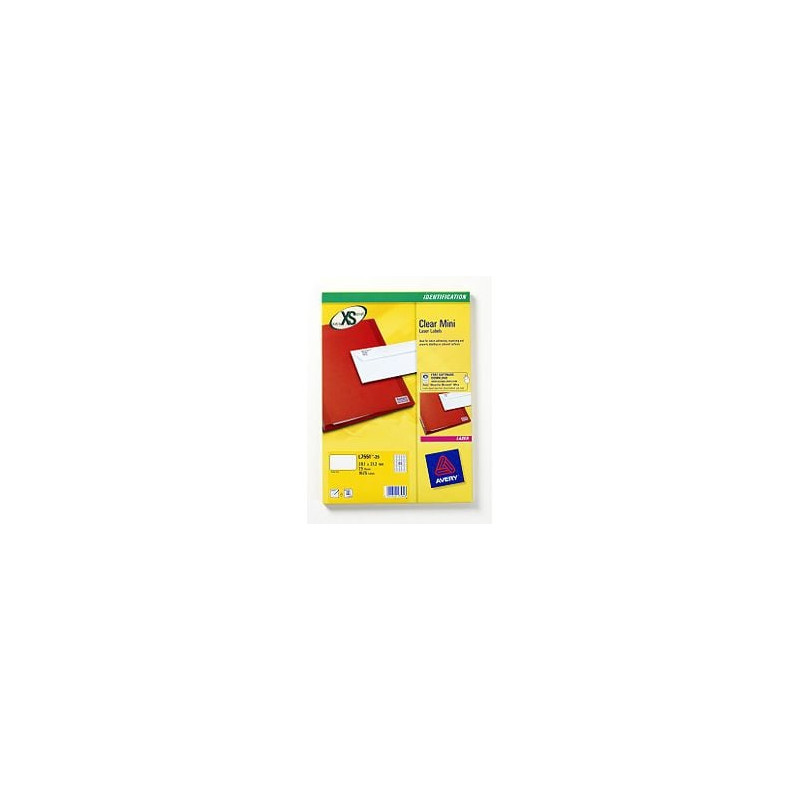 etichette avery laser mini l7553 48 etichette/foglio (22x12.7) 25fogli