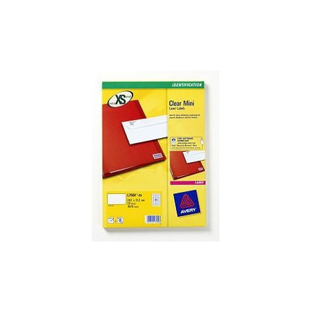 etichette avery laser mini l7553 48 etichette/foglio (22x12.7) 25fogli