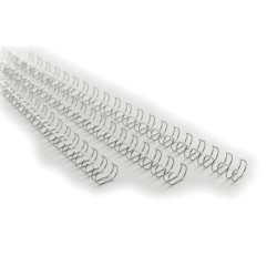 scatola 100 dorsi spirale metallo 8mm argento 21 anelli ibiwire [ib160639]