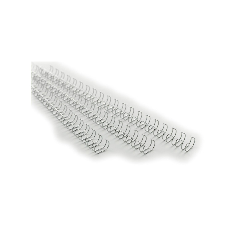 scatola 100 dorsi spirale metallo 8mm argento 21 anelli ibiwire [ib160639]