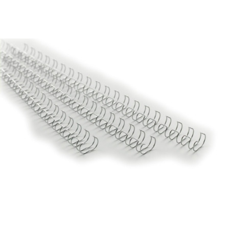 scatola 100 dorsi spirale metallo 8mm argento 21 anelli ibiwire [ib160639]