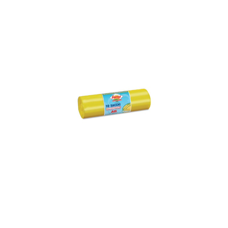 sacchi immondizia fortex 70x110cm 120 lt hd gialli 10 pz [2006giallo]