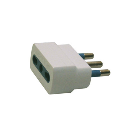 adattatore semplice con spina 2p+t 16a - presa bipasso 10/16a