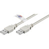usb cable usb2.0 typ a - typ a st/st 2,00m grey [---]