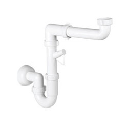 sifone lavelli salvaspazio 1 via bianco polipropilene [goplast ]