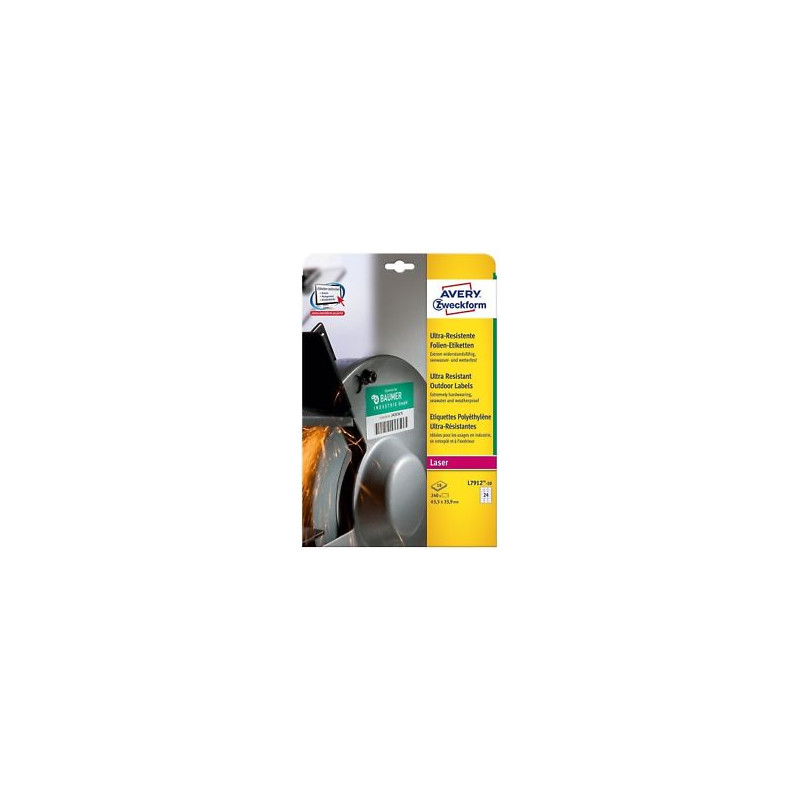 etichette avery zweckform polietilene ultra resistenti [l7912-10]