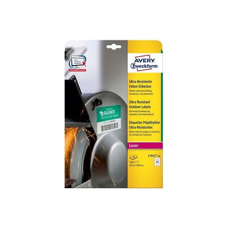 etichette avery zweckform polietilene ultra resistenti [l7912-10]