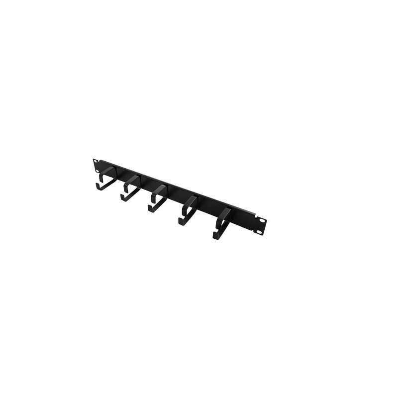 pannello passacavi logilink 19" 1u, 5 anelli, nero [or101b]