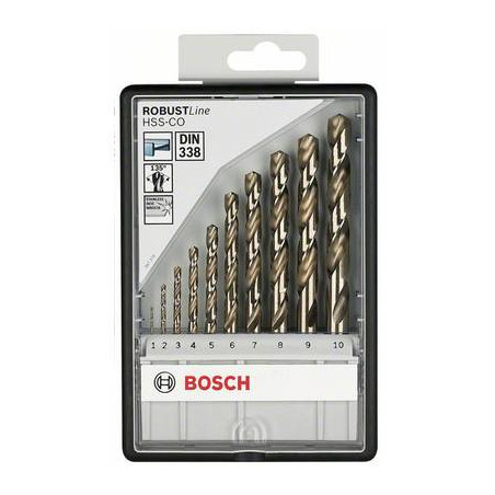 hss kit punte a spirale da metallo 10 parti bosch accessories 2607019925