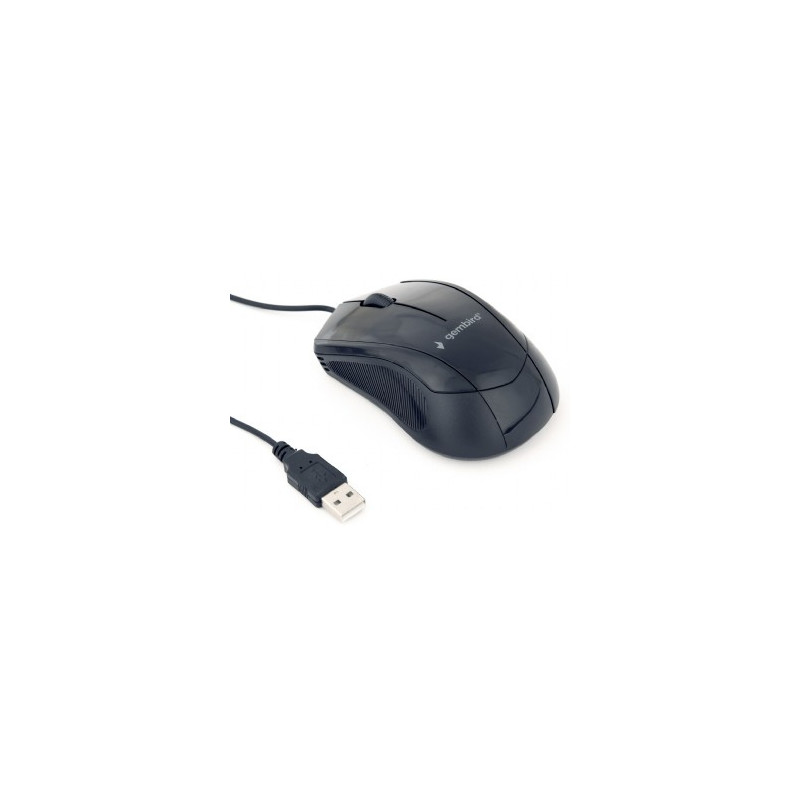 mouse ottico gembird 1000 dpi, usb, nero, 1.35m [mus-3b-02]