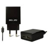 alimentatore da rete beline 2xusb + cavo microusb nero [azbintlbeli0011]