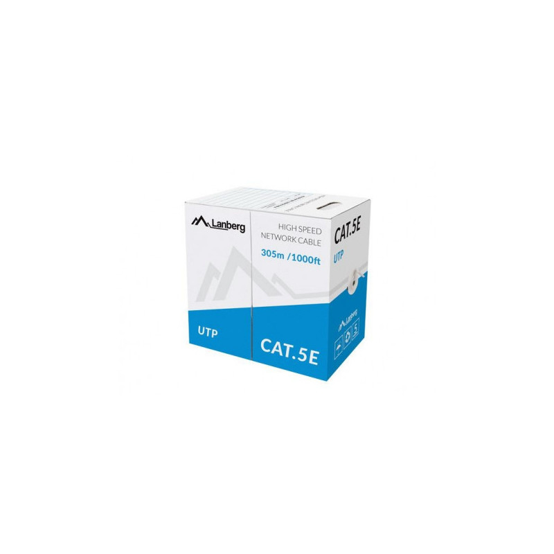 cavo di rete in matassa lanberg utp cat.5e 305m cca rosso [lcu5-10cc-0305-r]