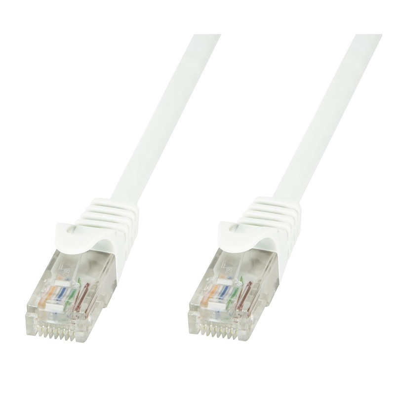 Cavo di rete techly patch in cca cat.6 bianco utp 2m