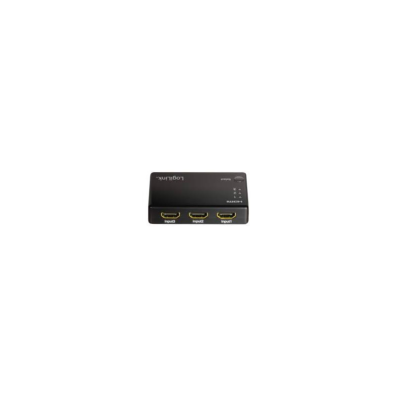 switch hdmi logilink 3x tipo-a/full hd 1080p/60hz/jack da 3.5mm/nero