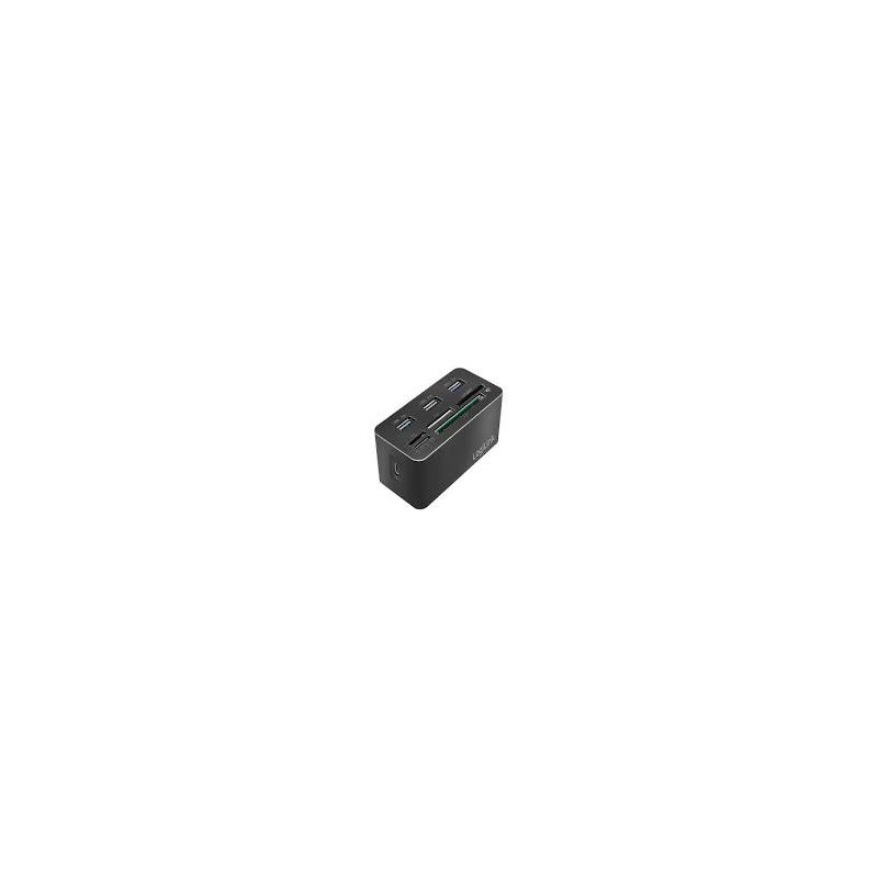 docking station logilink 8-porte usb 3.2 nero [cr0046]