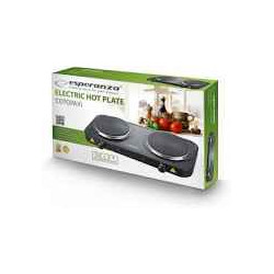 fornello elettrico esperenza a due fuochi nero [ekh010k]