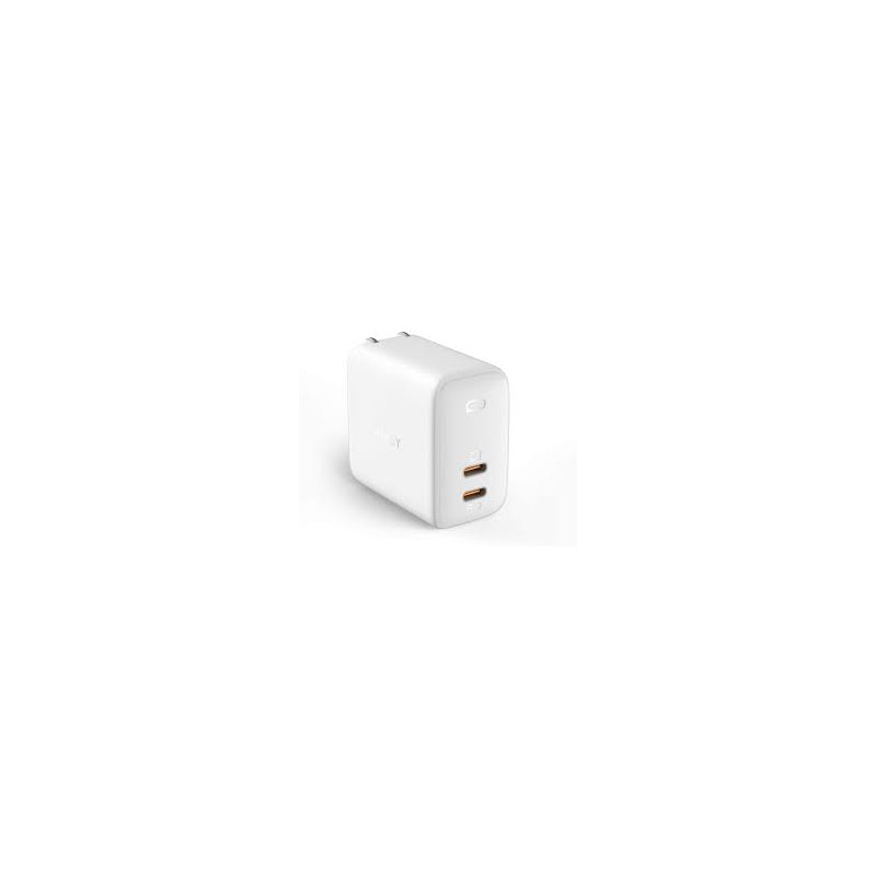 alimentatore da rete aukey pa-b4 2 porte tipo-c 65w bianco
