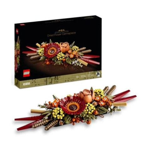 set da costruzione lego icons copricapo di fiori secchi multicolore