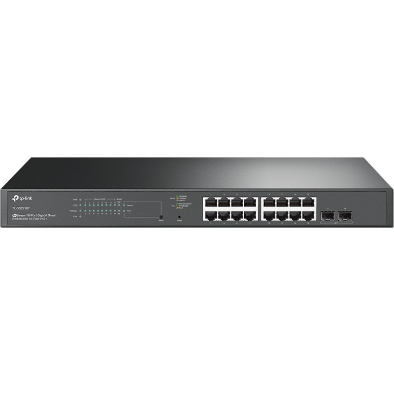 switch tp-link jetstream gestito l2/l2+ 2xsfp + 16xrj-45