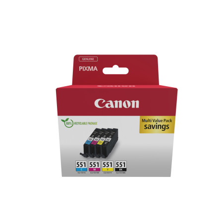 cartuccia canon 6509b015 7ml nero/ciano/magenta/giallo [cli-551
