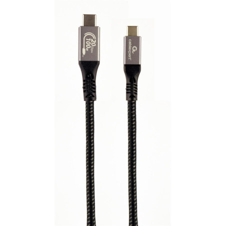 cavo di ricarica/dati gembird premium usb-c 3.2 gen2 20gbps 100w