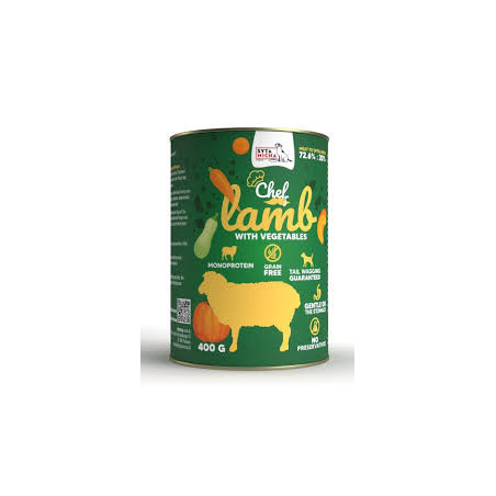 cibo per cani syta micha chef lamb with vegetables - wet dog