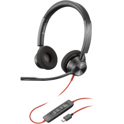 cuffie poly blackwire 3320 usb-c/a cablato nero [uhpoybnp0000016]