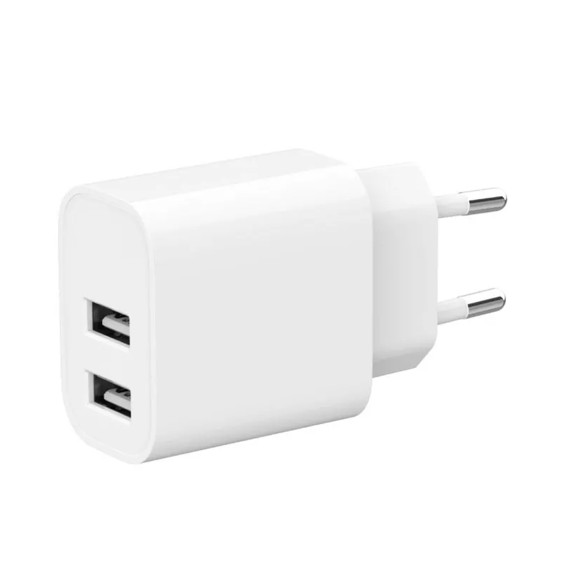 alimentatore da rete gembird usb universale a 2 porte 12w bianco