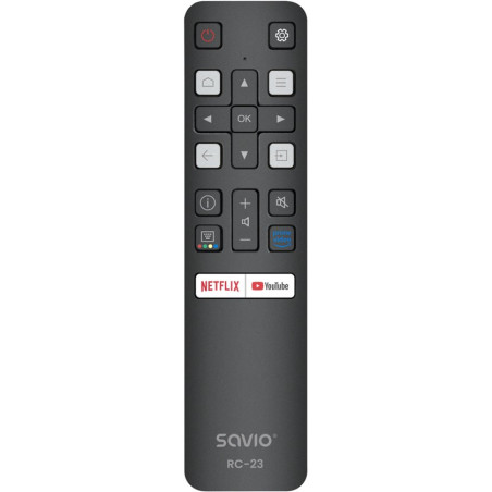 telecomando savio rc-23 per tv tcl nero [rc-23]