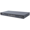 Switch intellinet web smart 16 porte gigabit ethernet poe+ con 2