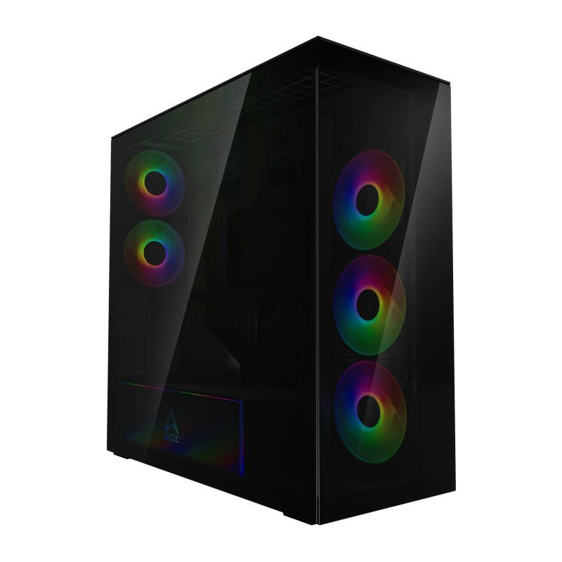 case arctic xtender vg mirror argb midi-tower e-atx con montaggio