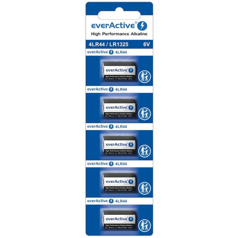 batterie alcaline everactive lr44 6v 155mah 5pz [azeacub44000001]