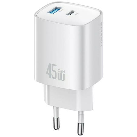 alimentatore da rete usams cc290 t66 45w bianco [azusatlusa01665]
