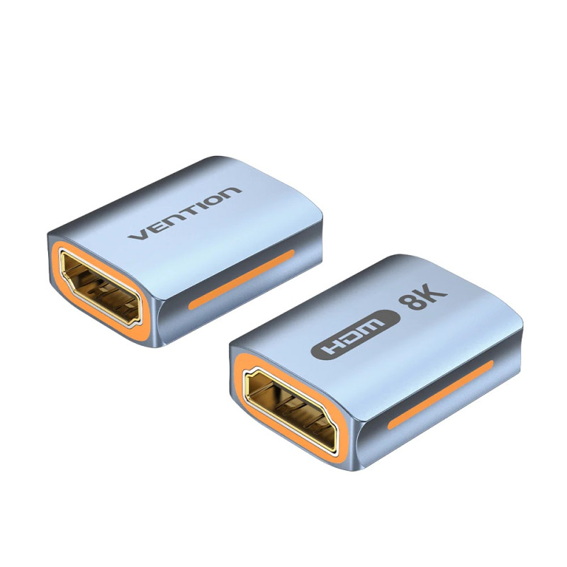 adattatore video vention aiuh0 hdmi/hdmi f/f 2.1 8k60hz 48gbps argento