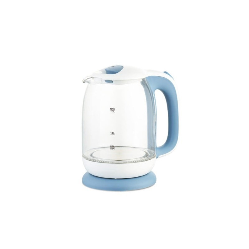 bollitore elettrico in vetro maestro 2200w 1.7l blu [mr-056-blue]