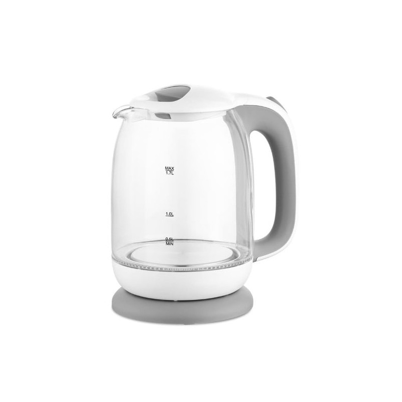 bollitore elettrico in vetro maestro 2200w 1.7l grigio [mr-056-grey]