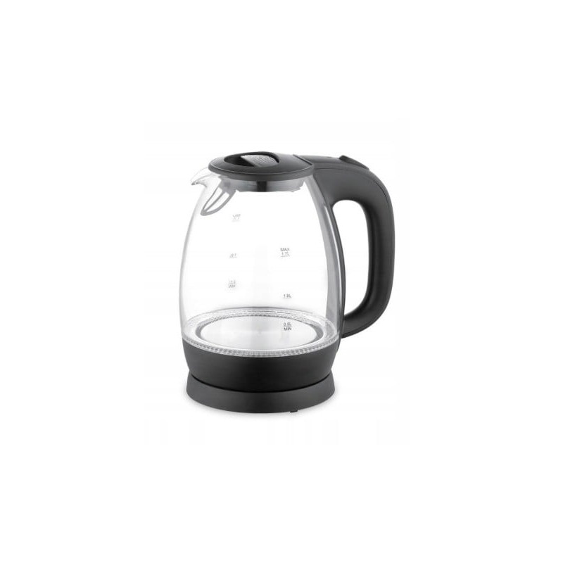 bollitore elettrico in vetro maestro 2200w 1.7l nero [mr-063-black]